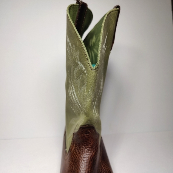 RedHead Men's Cowboy Brown Lime Leather Outdoor Waterproof Boots Size 13M - Picture 4 of 10